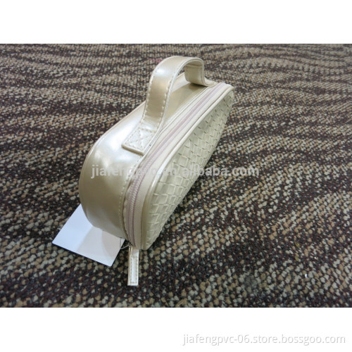 Weave Pattern PU Cosmetic/Lady Bag with Handle